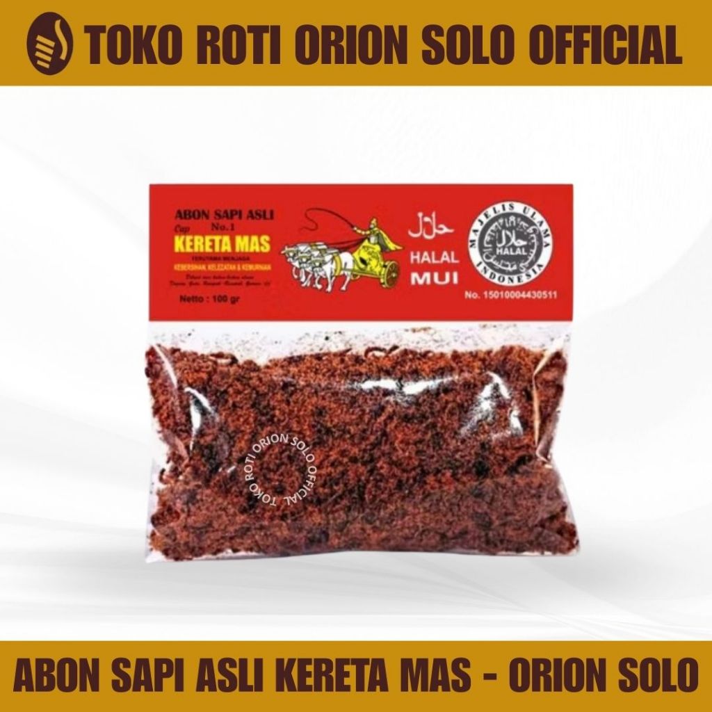 

Abon Sapi Cap Kereta Mas 80gram - Orion Solo