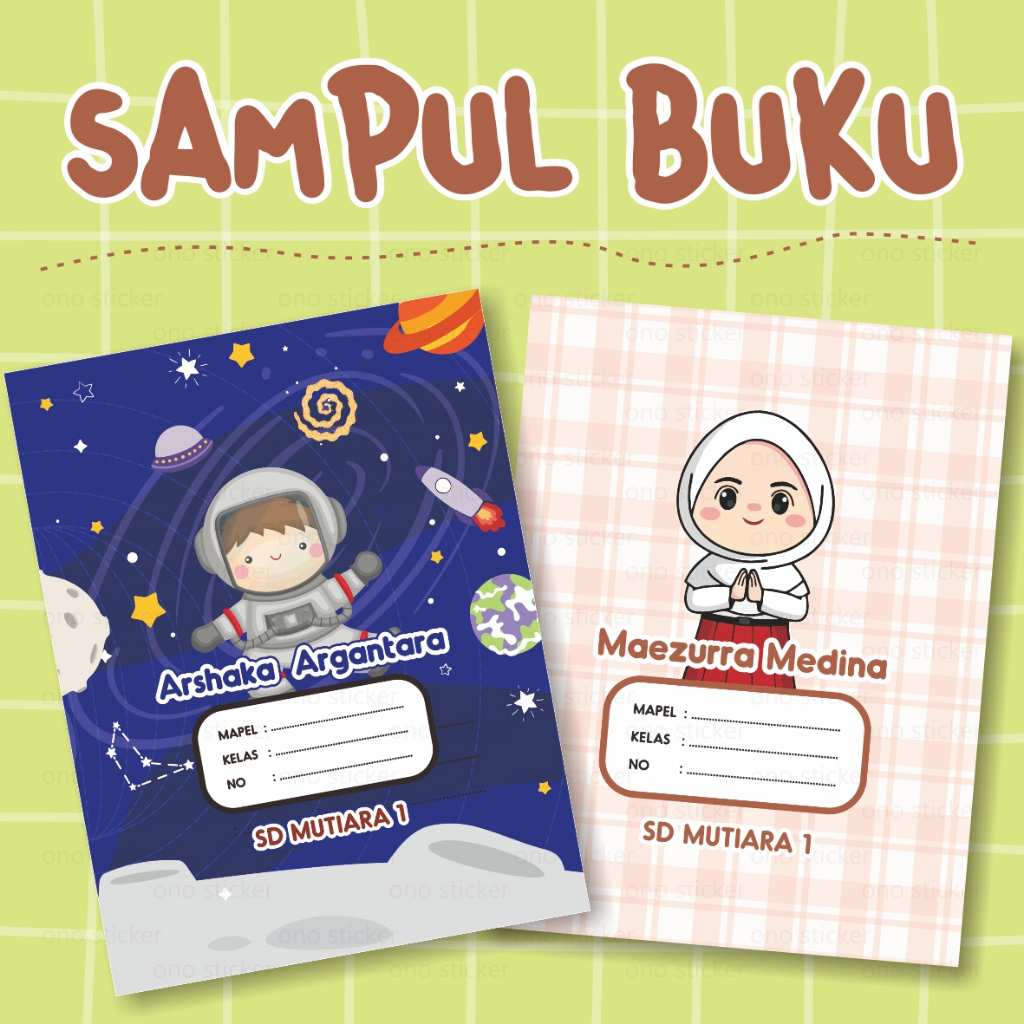 

Sampul Buku Sekolah Anak Custom Nama Back To School Cover Buku A5 B5