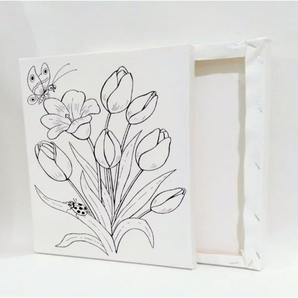 

Kanvas lukis sketsa ukuran 25x40 siap pakai