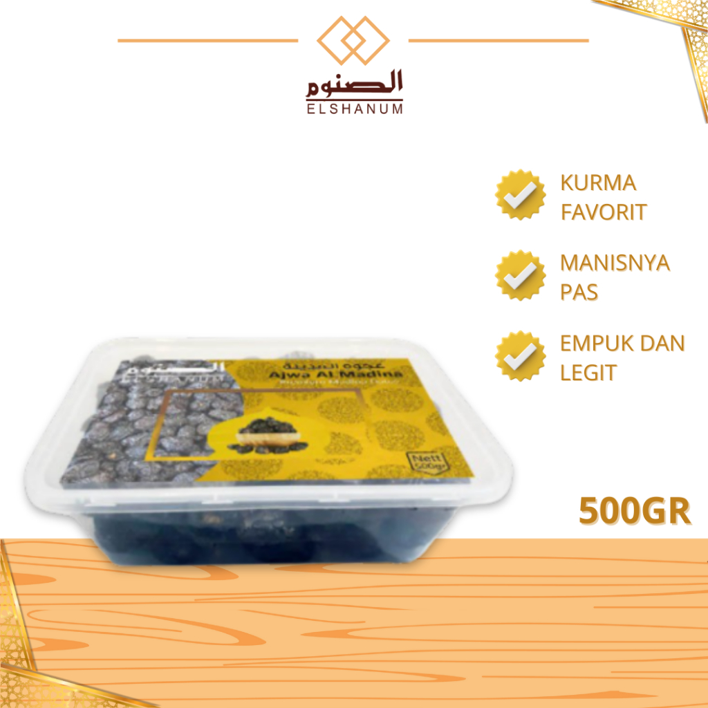 

Ajwa Kurma Premium Elshanum 500gr / Kurma Ajwa Original Premium / Alelal_Store / Elshanum Grup
