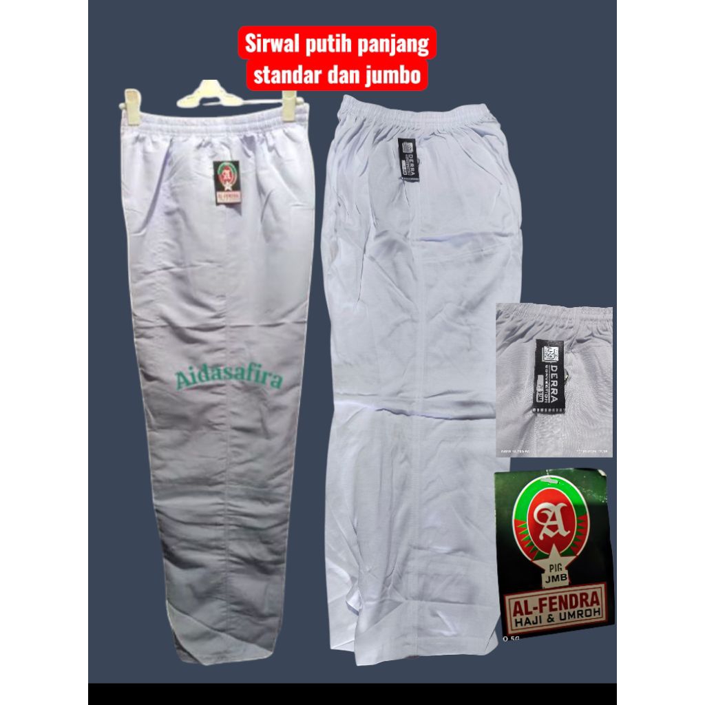 CELANA SIRWAL PRIA POLOS PUTIH/CELANA PUTIH PANJANG PRIA/CELANA PANJANG WARNA