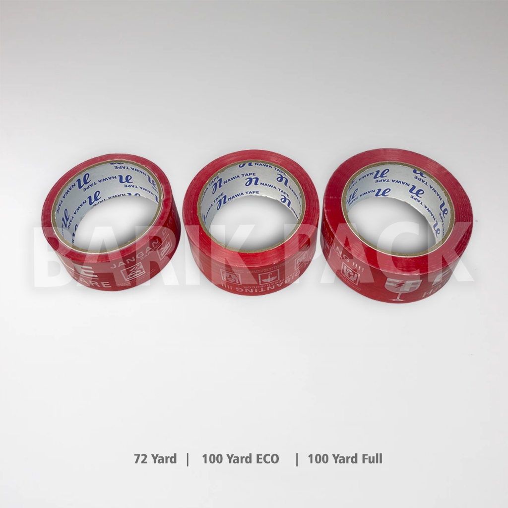 Lakban Fragile Merah / Isolasi Lakban Fragile / Solasi Lakban Fragile 1 PCS