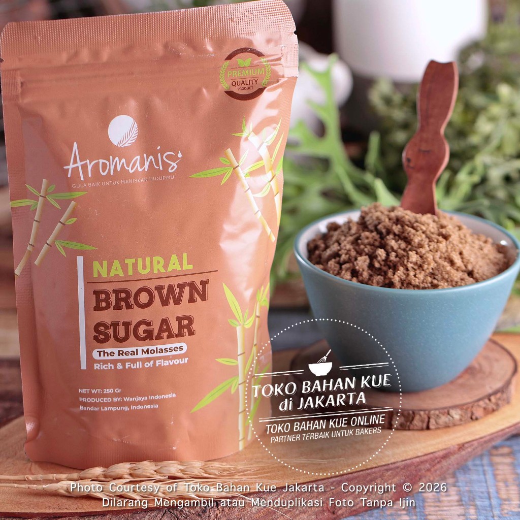 

Aromanis BROWN Sugar 1kg Repack Organic Sugar Gula TEBU Molase Organik
