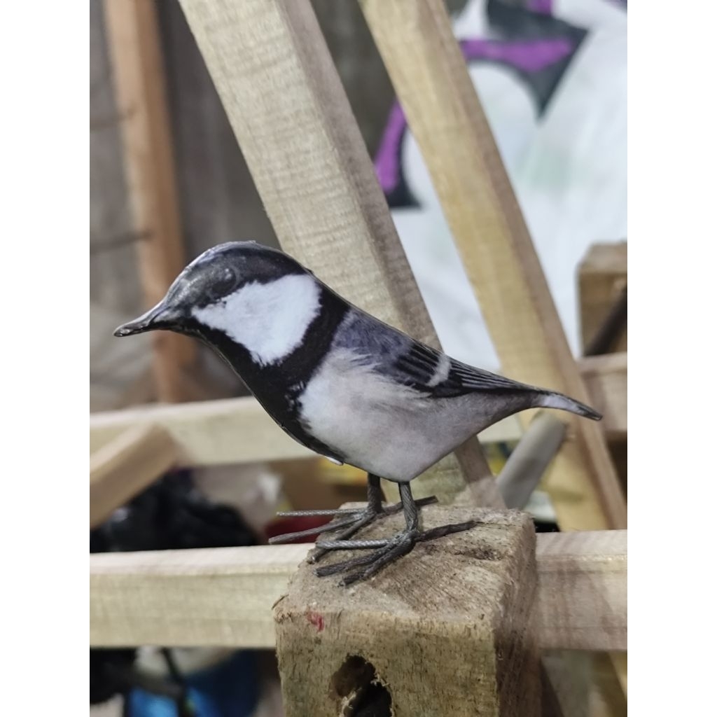 patung burung glatik/ dekoy jontrot manuk gelatik batu atas mirip aslinya