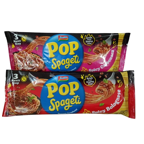 

INDOMIE POP SPAGETI /Spicy Carbonara & bolognese