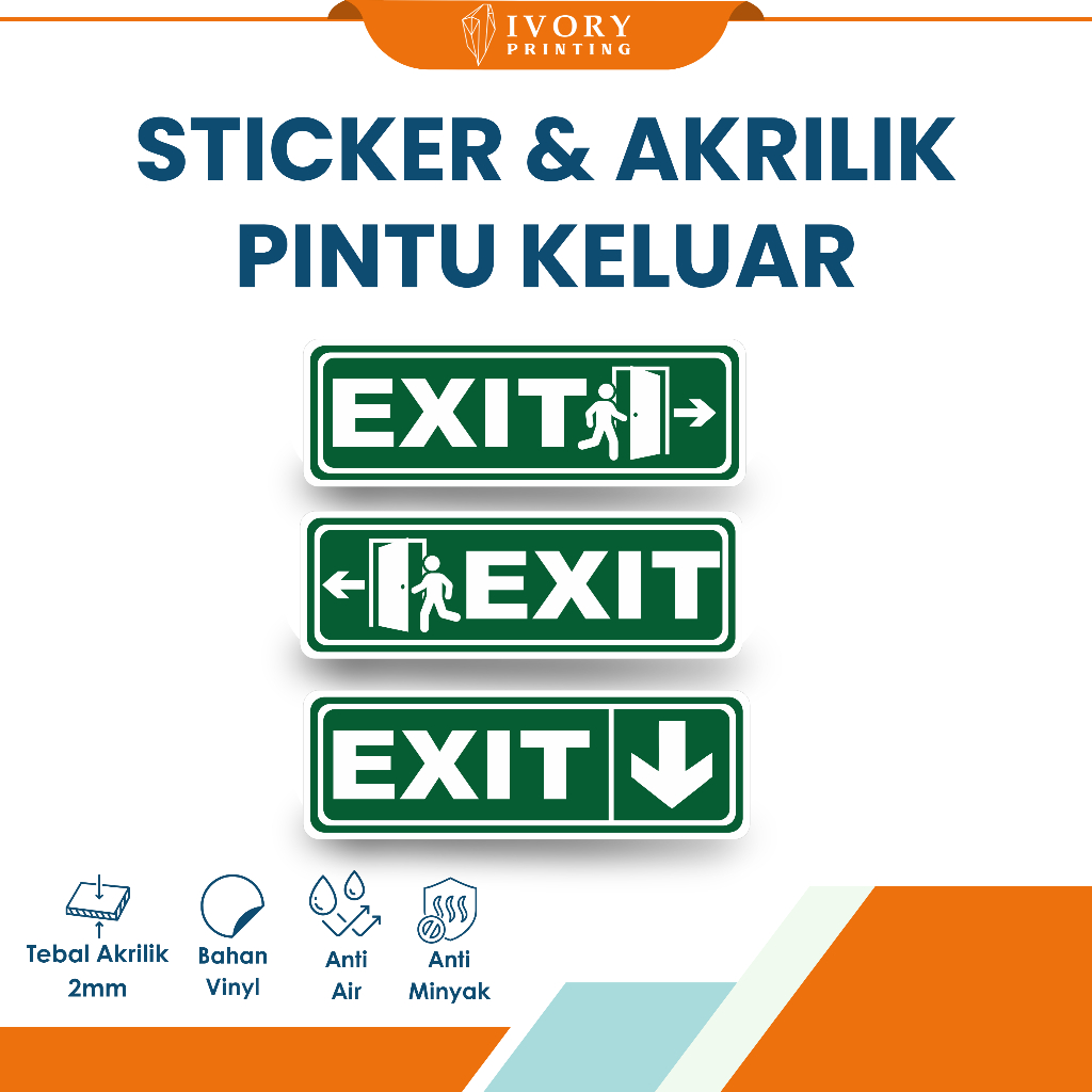 

Sticker Pintu Keluar Ukuran 30 x 10 cm