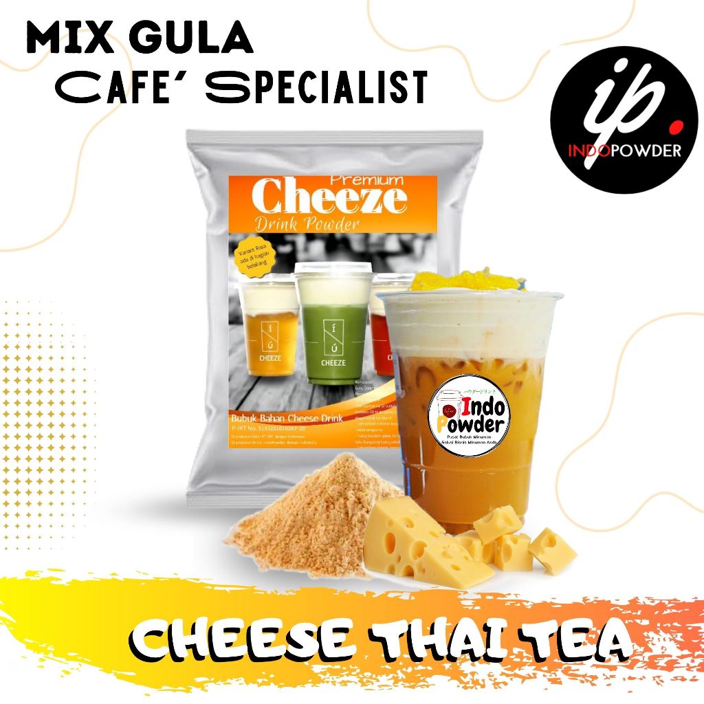 

Indopowder - Bubuk Minuman CHEESE THAI TEA 1Kg Untuk Cafe, Waralaba, Resto dan Minuman Kekinian