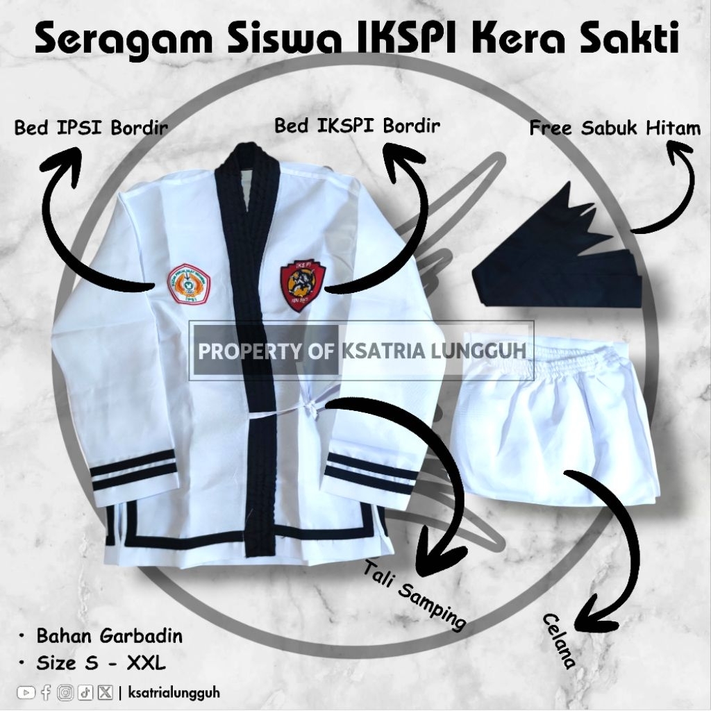 Sakral / Seragam siswa / latihan IKSPI Kera Sakti