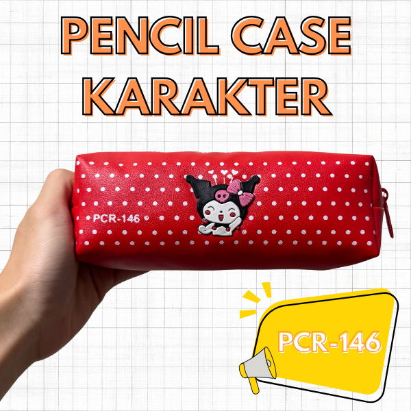 

(PCR 146 - 148) Pencil Case Bahan Kulit Sintetis, Dengan Desain Karakter Bahan Karet Timbul Yang Lucu