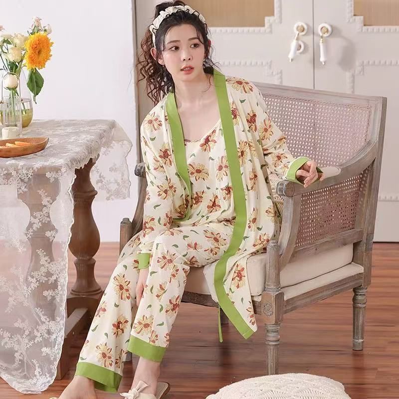 JF - SET KIMONO 3IN1 PP IMPORT / BAJU TIDUR SET KEKINIAN / SET WANITA PP IMPORT