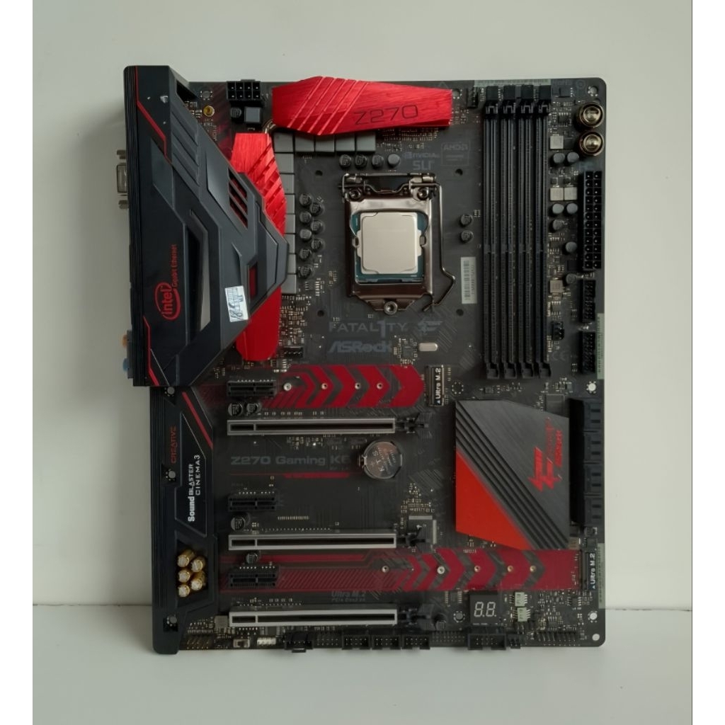 MOBO ASROCK Z270 GAMING K6 PROCESSOR 7600K SUPPORT NVME MURAH LEBAY