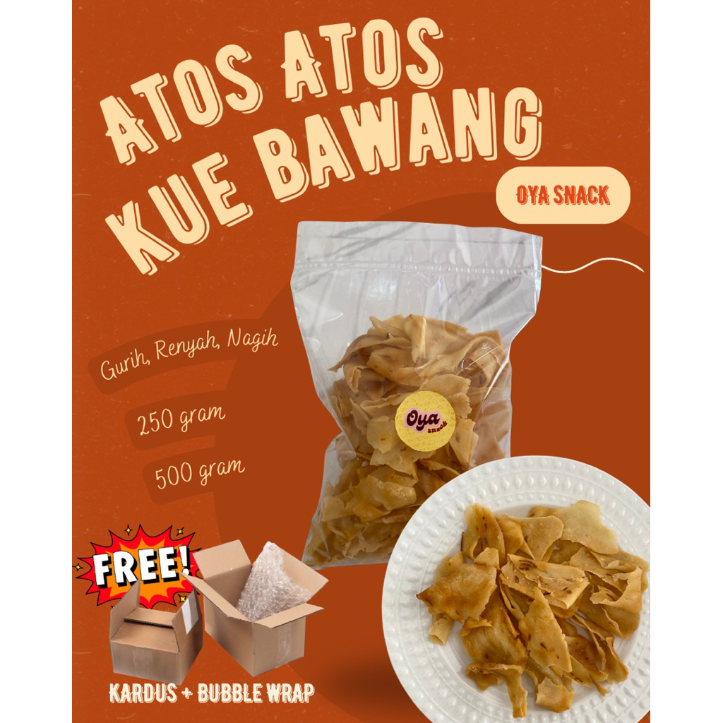 

Atos Atos (Kue Bawang) (Kripik Bawang) - 250 Gr & 500 Gr