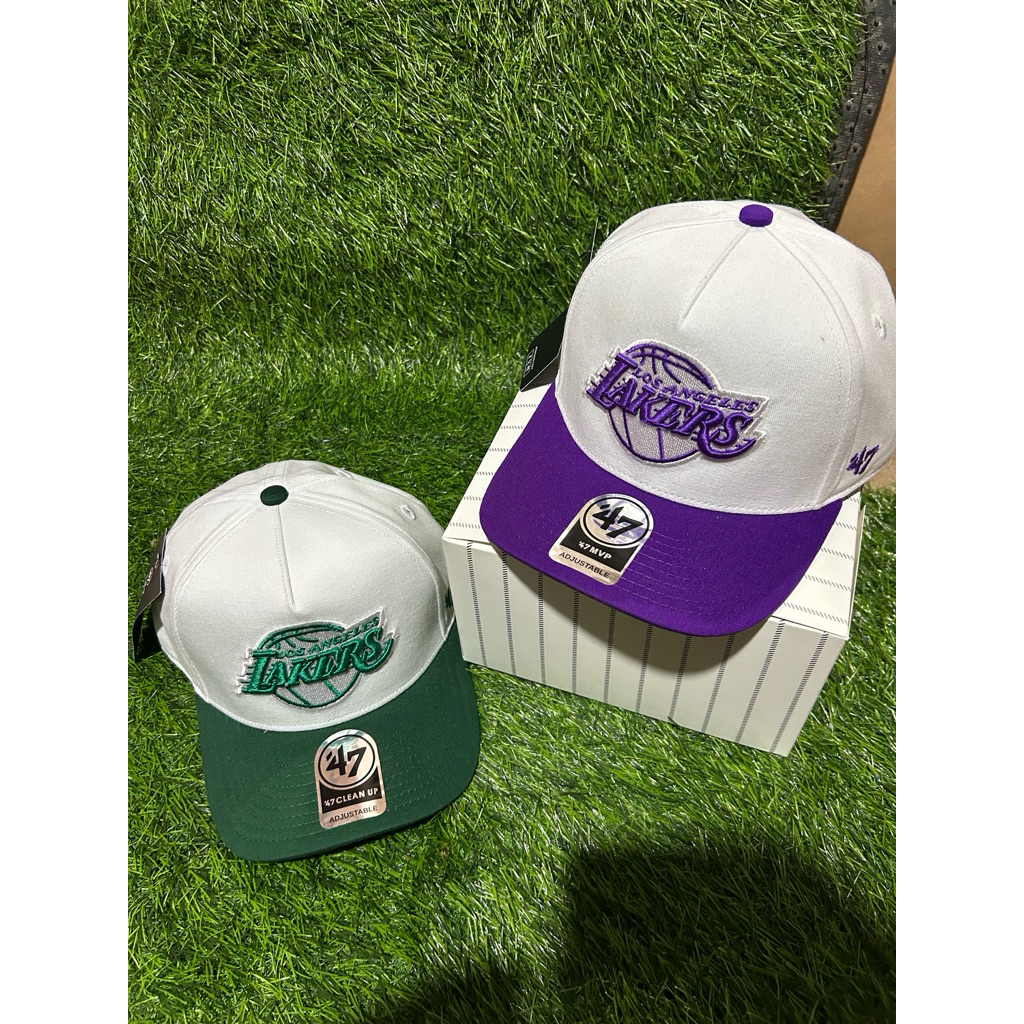 Topi Lakers logo bordir basic putih unisex baseball