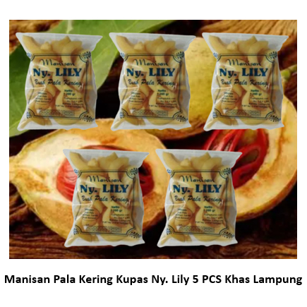 

Manisan Pala Kering Kupas Ny. Lily 5 PCS Khas Lampung