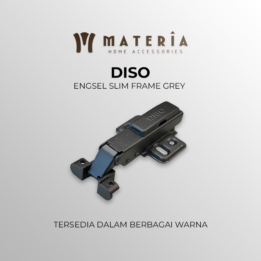 DISO Engsel Slim Frame Black - Aluminium Frame Minimalis untuk Pintu Furniture Lemari