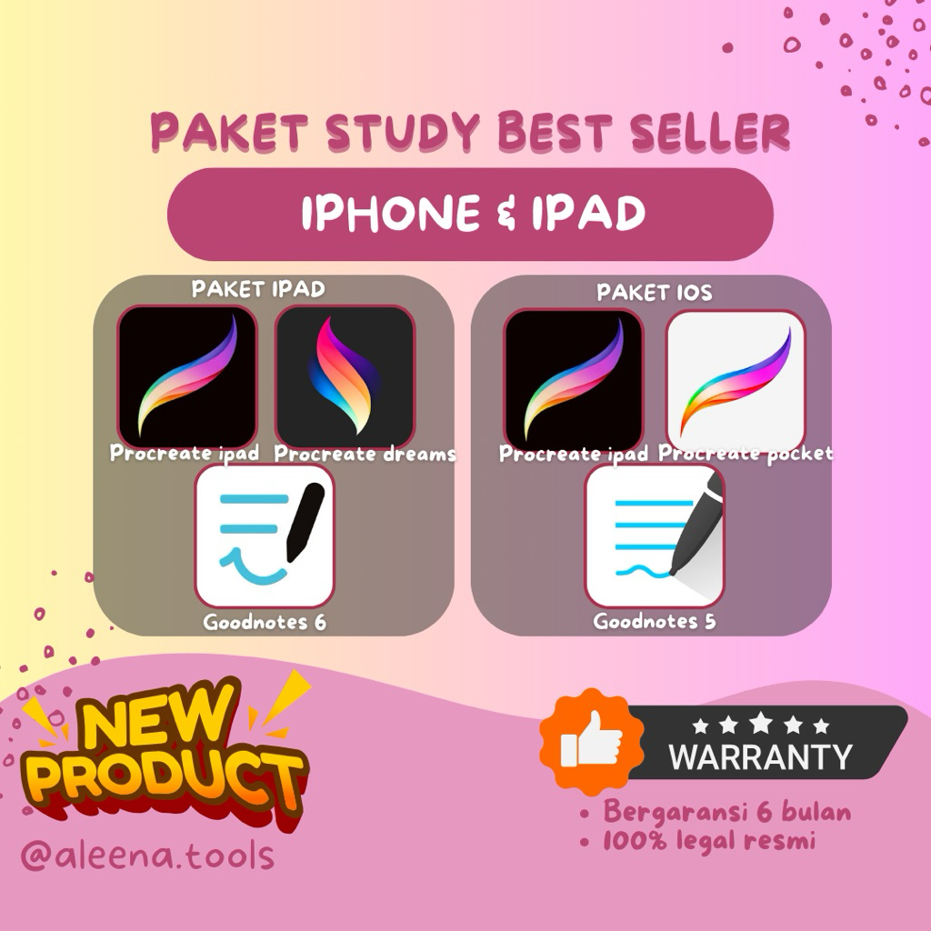 Goodnotes 5 , Goodnotes 6 , Procreate ipad , Procreate dreams ipad , Procreate pocket ios - PAKET ST
