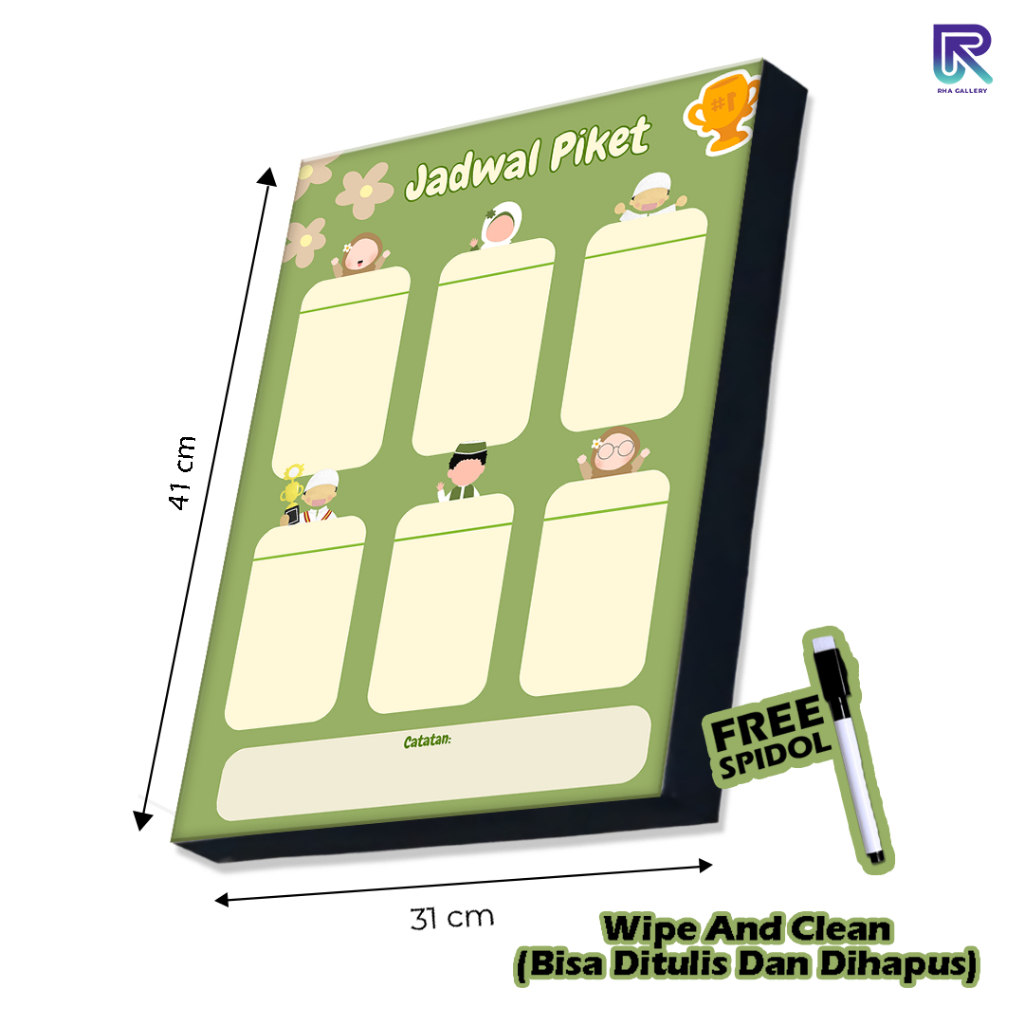 

RHA GALLERY Papan Tulis Kayu Jadwal Piket Aesthetic Ruang Kelas Sekolah Dekorasi Dinding