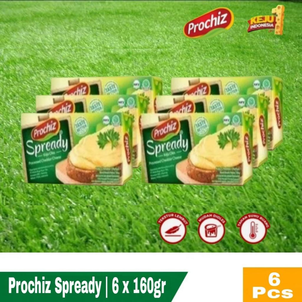 

Prochiz Spready Keju Oles 160gr Isi 6 pcs Keju Lembut