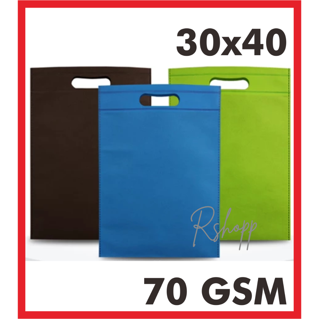 

Tas Spunbond Goodiebag Tebal Polos Serbaguna /Tas oval Plong uk 30x40 cm