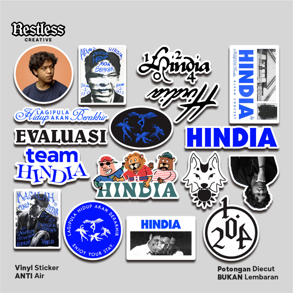 

Sticker Pack Baskara Putra Hindia 17pcs