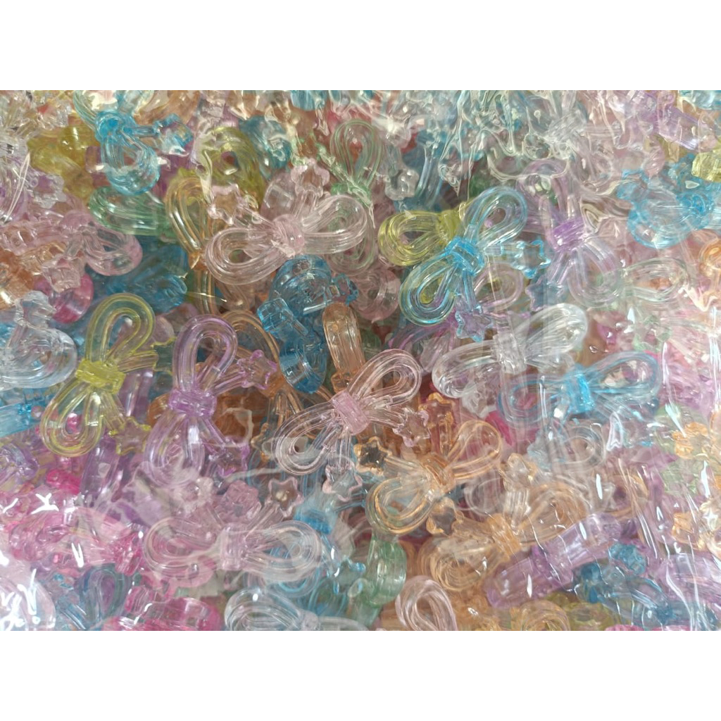 

manik PITA BINTANG BENING mix warna lubang tembus atas bawah