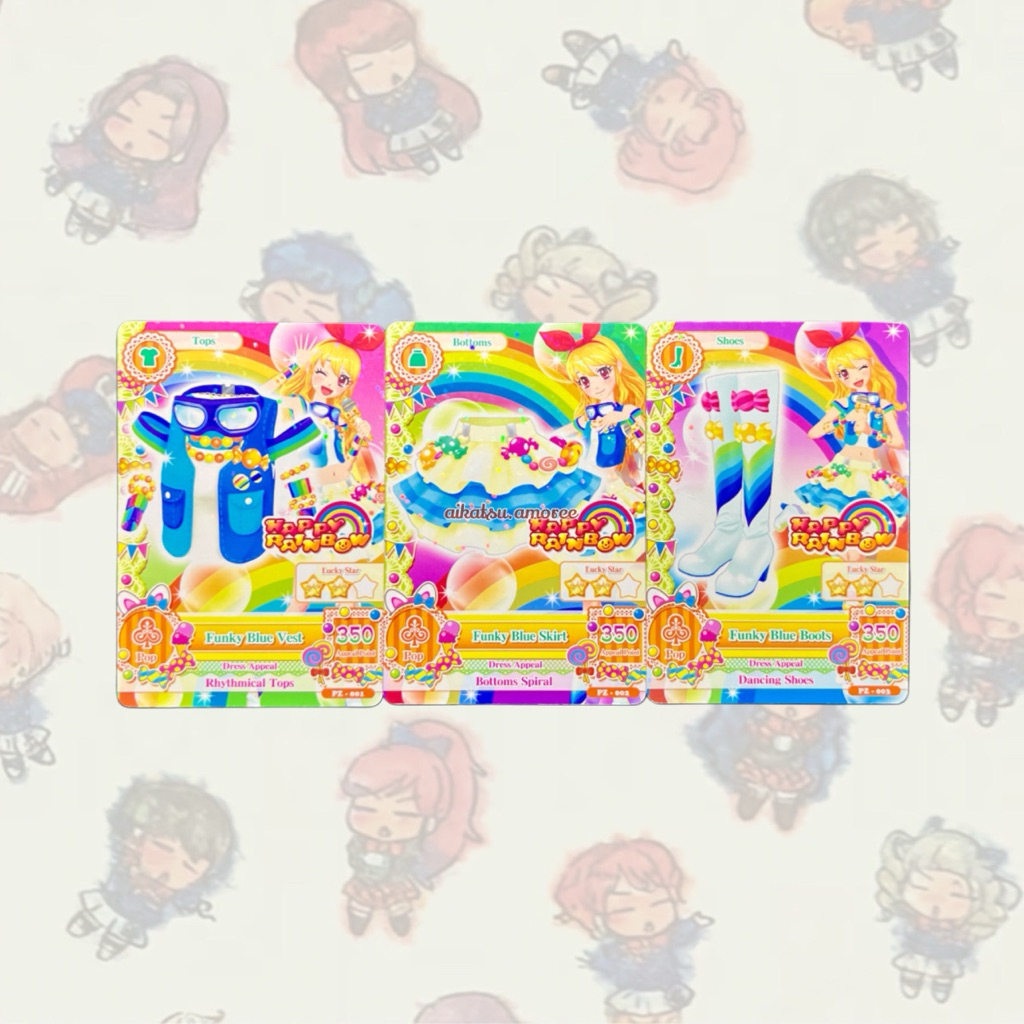 Aikatsu Happy Rainbow Funky Blue Set Fanbook s1