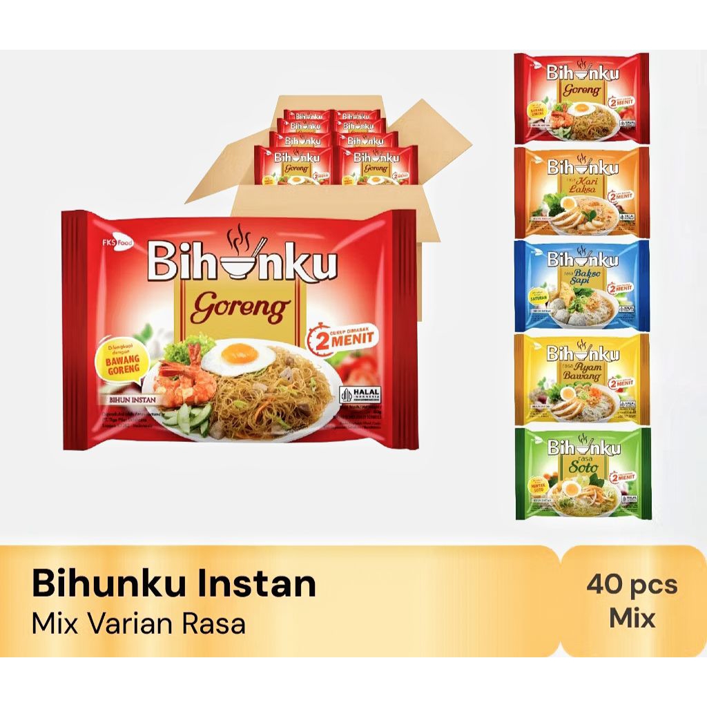 

Bihunku 1 Dus Isi 40 Pcs Varian Rasa