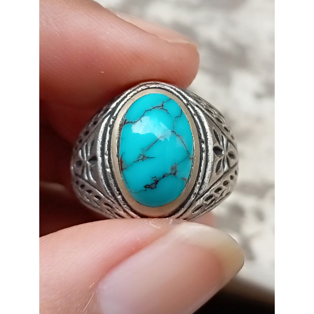 Natural Batu Pirus Mesir Urat Berkarakter