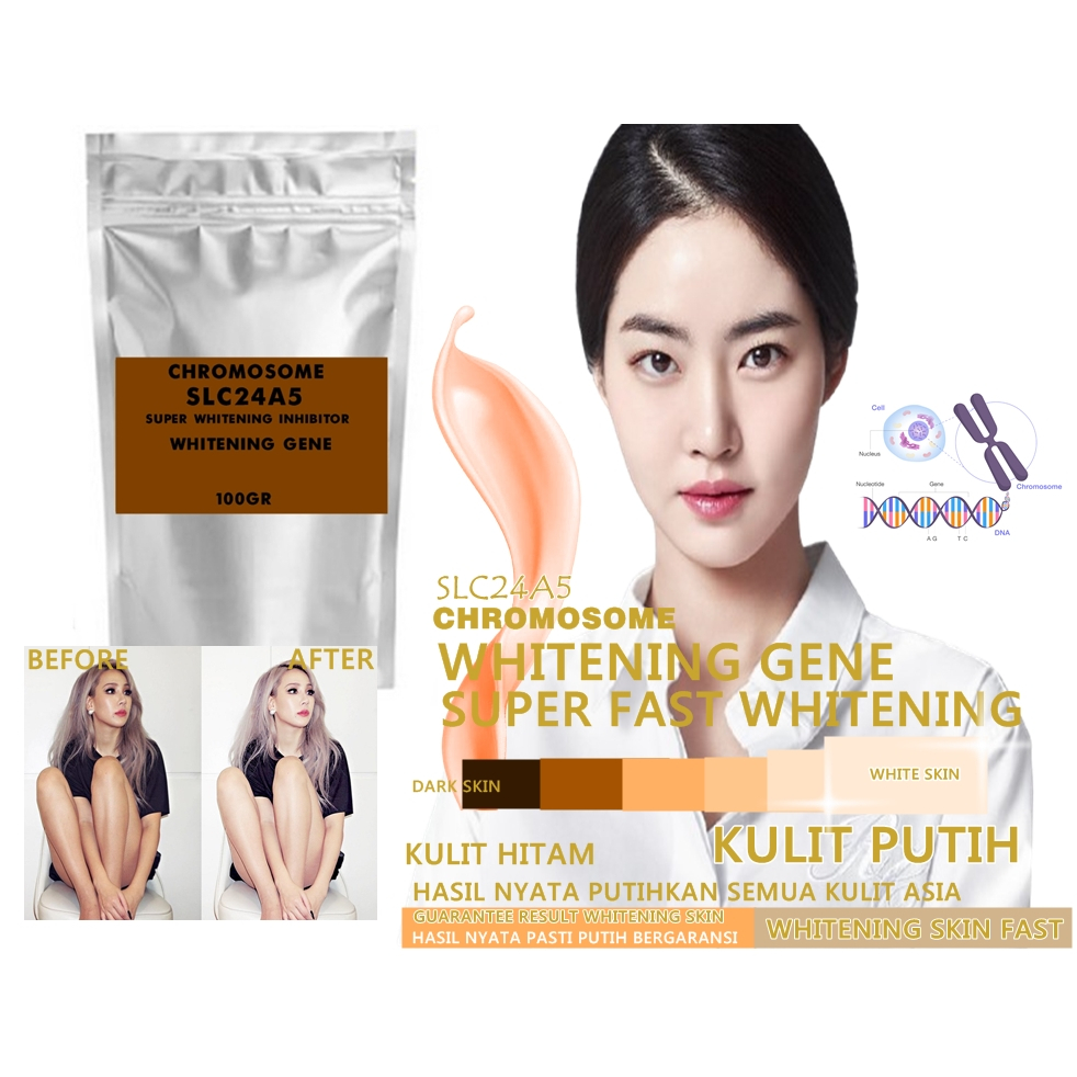 BAHAN AKTIF CHROMOSOME SLC24A5 WHITENING GENE KROMOSOM GENETIK PEMUTIH TERCEPAT WAJAH/BADAN/TANGAN/K