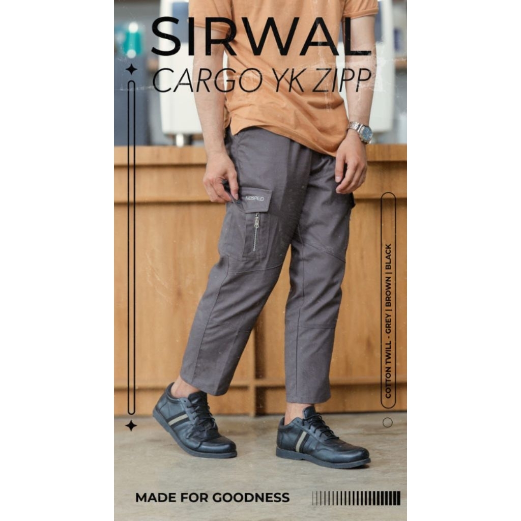 Mosped Celana Panjang  Sirwal Cargo YK Zipp Twill Premium