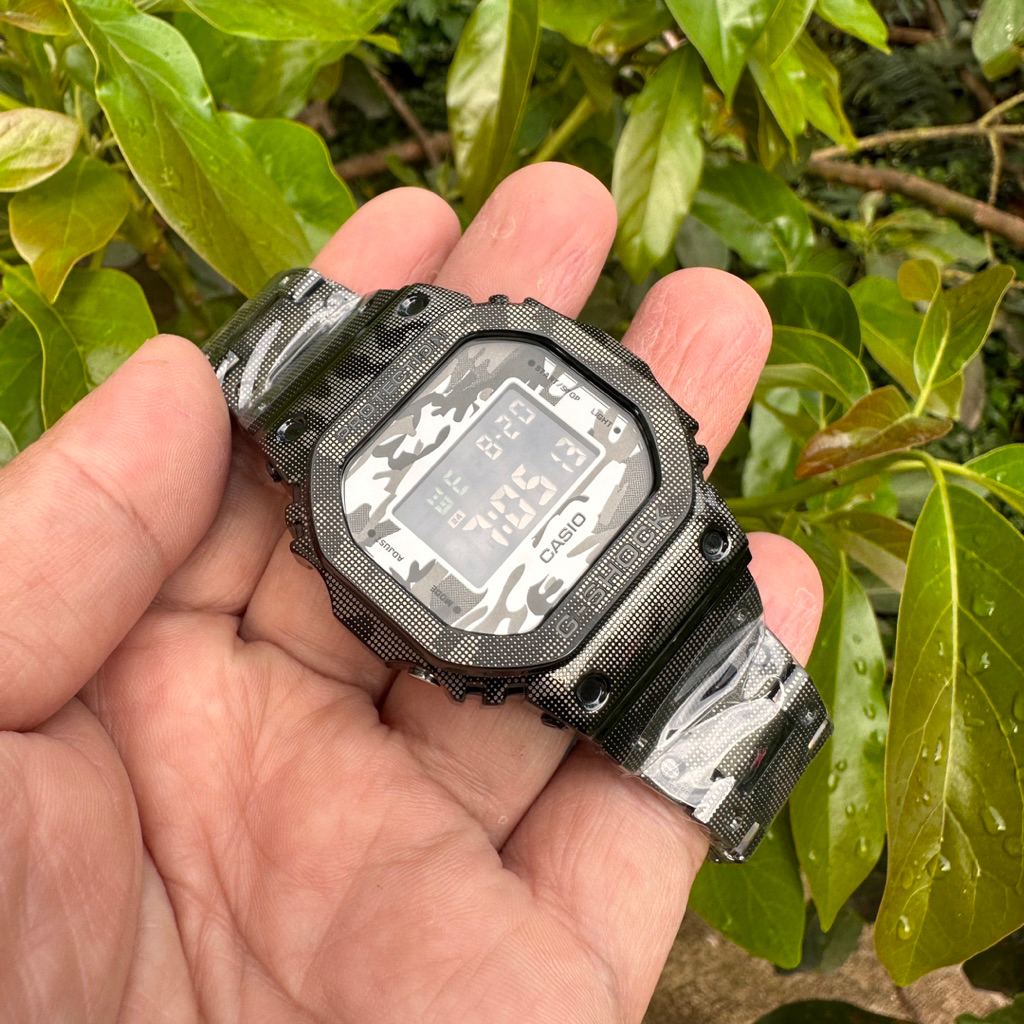 g shock dw 5600 gshock dw5600 g-shock dw-5600 custom bezel strap stainless steel