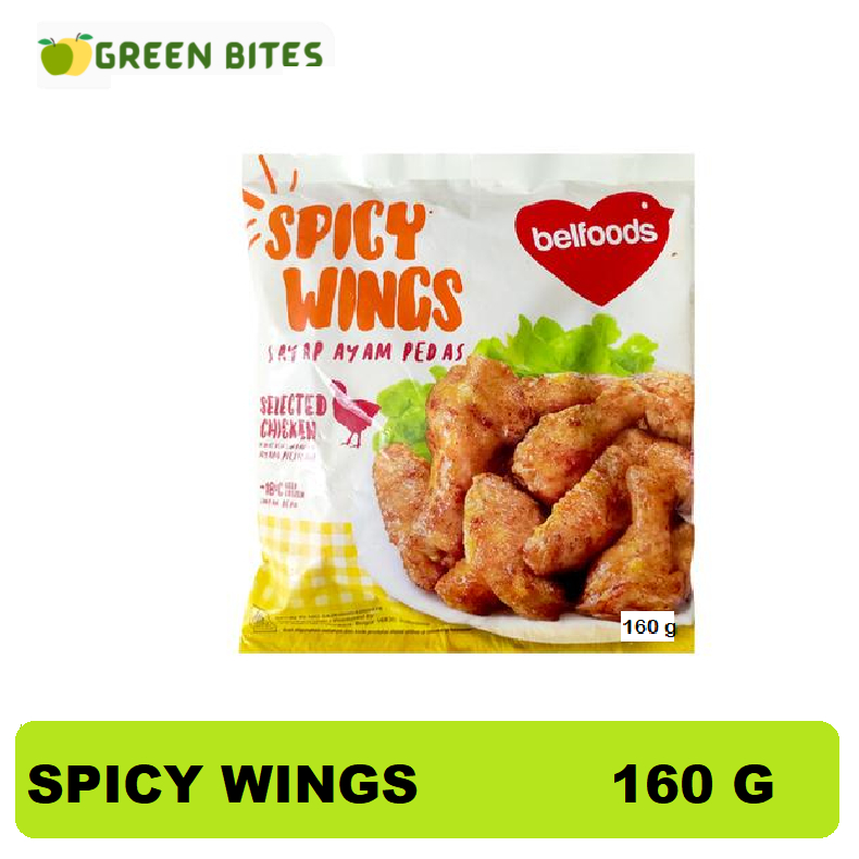 

Belfoods Spicy Wings, Sayap Ayam Pedas - 160gr