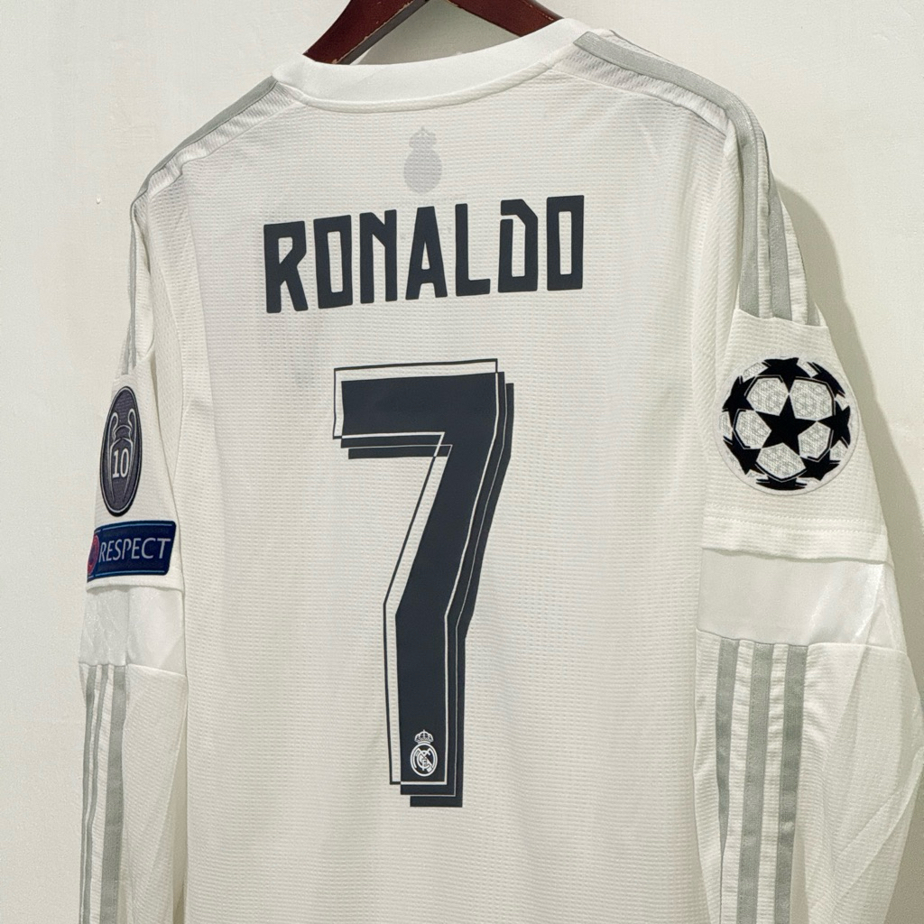 MADRID HOME 2015/2016 LONGSLEEVE PLAYER ISSUE FINAL MILANO VERSION - JERSEY RONALDO