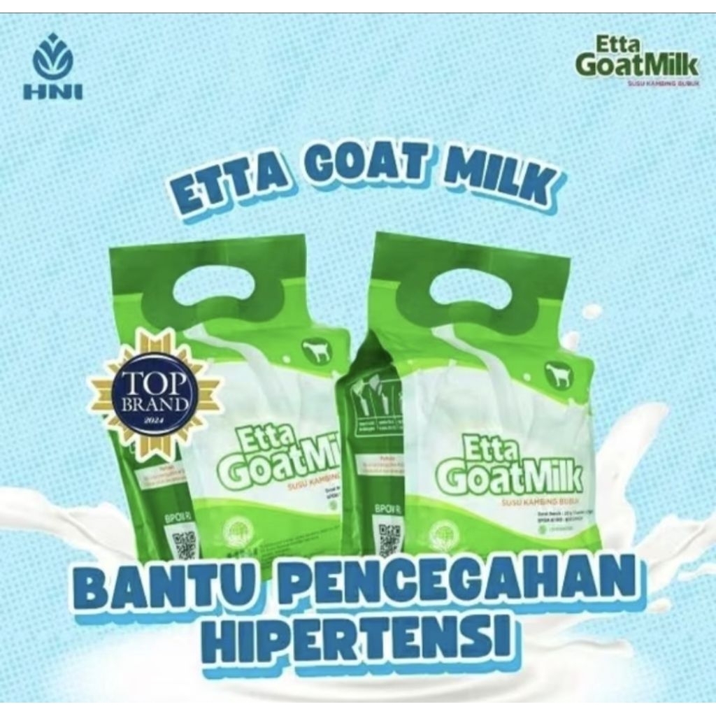 

Etta Goat Milk EGM Susu Kambing Etawa 10 sachet | susu untuk tulang sehat | hipertensi dan banyak manfaat lain