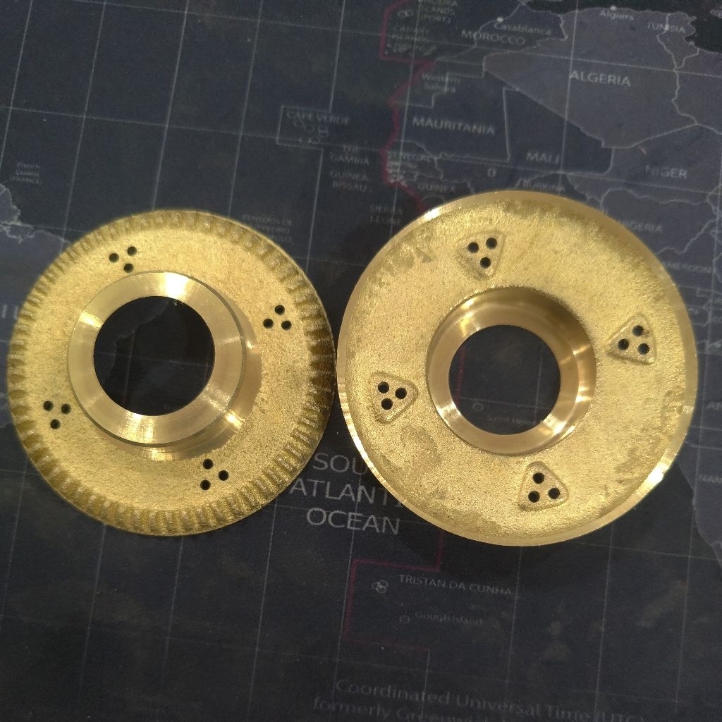 burner rinnai 522 tipis kuningan rinnai 522 tipis, untuk kompor rinnai tipe 522, kecuali 522S,,522SS