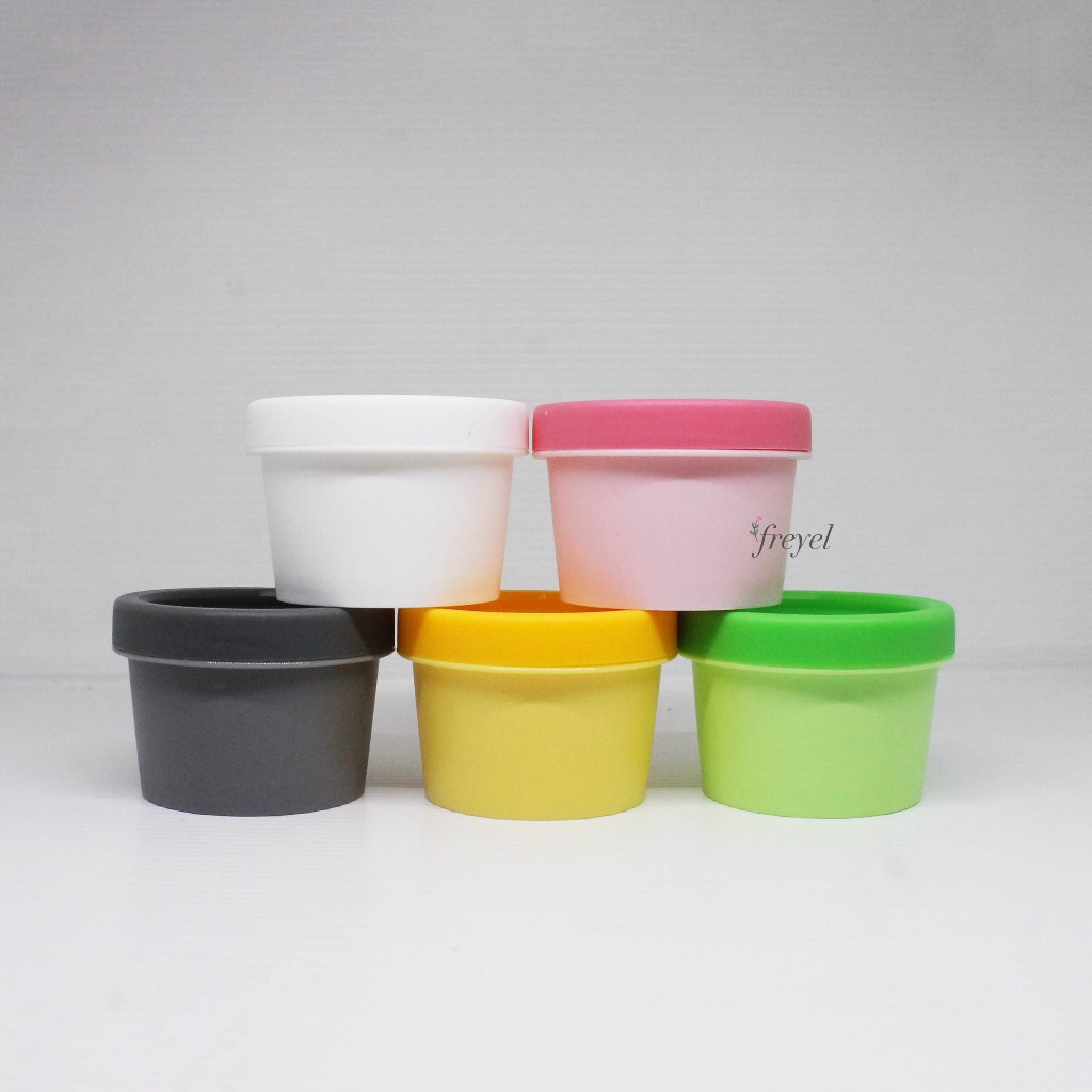 Cream Pot Jar 100gr Es Krim Solid  Jar Ice cream Wadah Kemasan Kosmetik Krim Skincare Lulur 100 gr