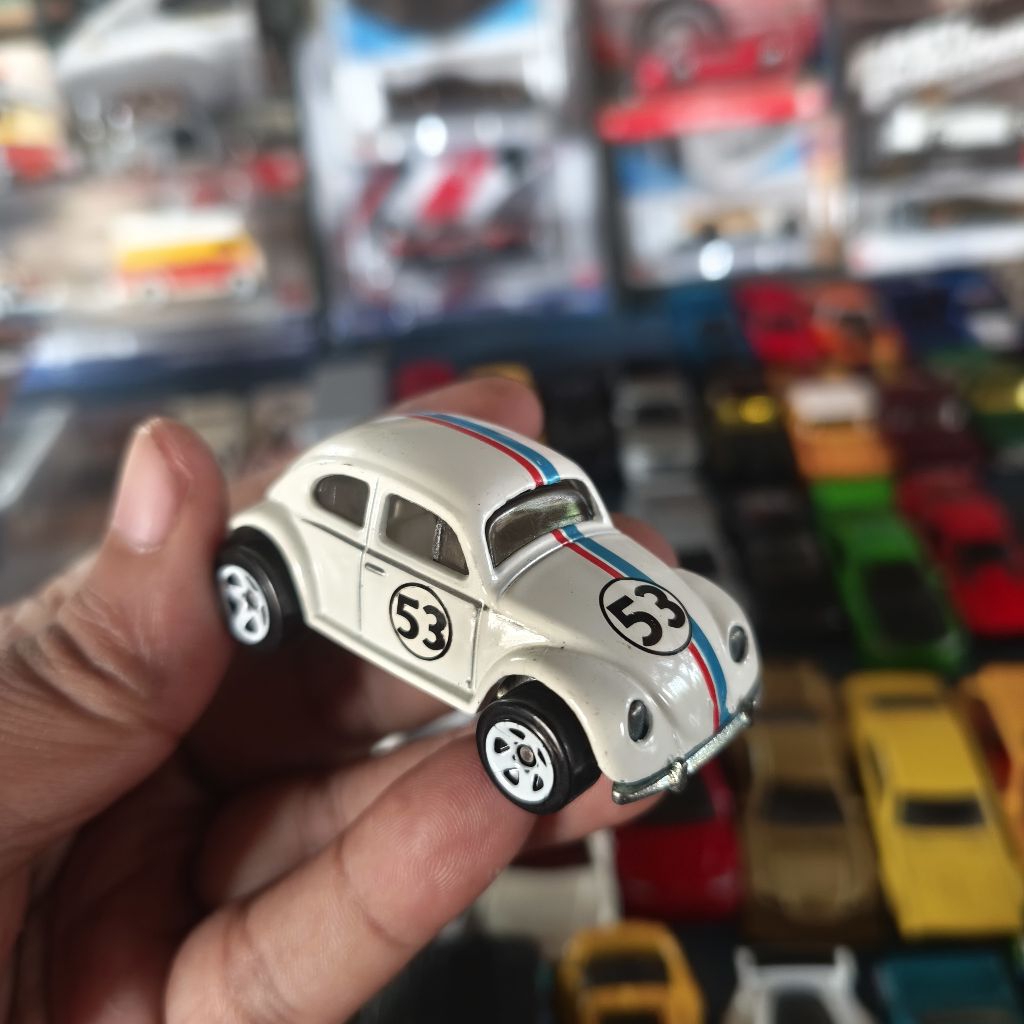 [SALE] Hot Wheels Volkswagen Beetle Herbie All Metal - Loose Mulus