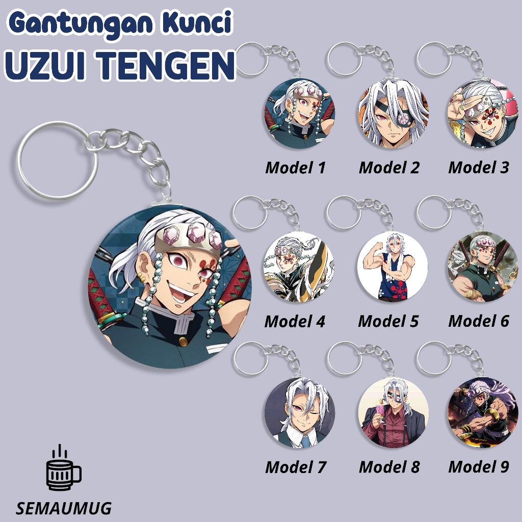 GANTUNGAN KUNCI UZUI TENGEN DEMON SLAYER KADO GANCI BULAT ANIME LUCU PRINT CUSTOM SEMAUMUG