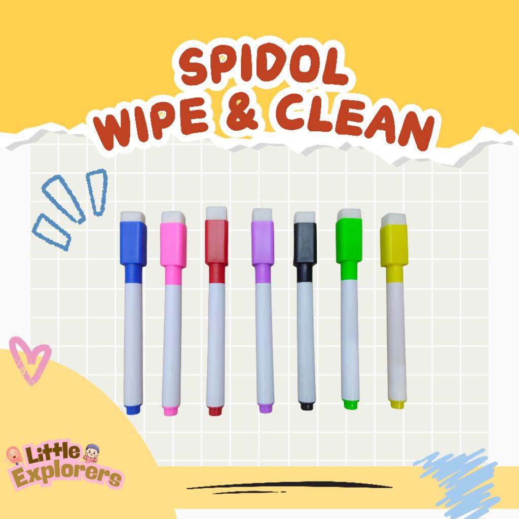 

Spidol Warna Warni Bisa Dihapus | Spidol Wipe and Clean | Whiteboard