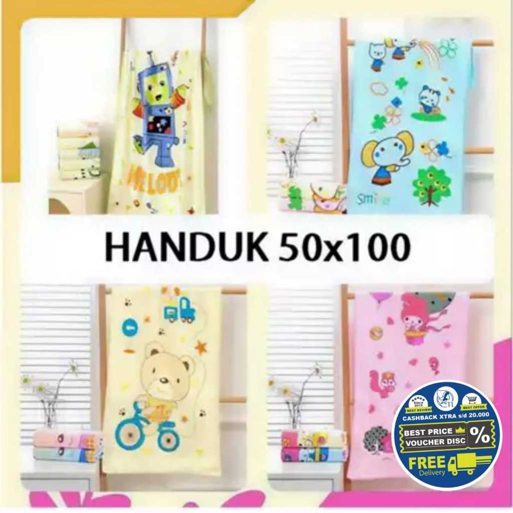 Handuk Bayi uk 50x100 50 x 100 cm HANDUK BABY Towel Sarang Lebah Handuk Mandi Handuk Anak Microfiber