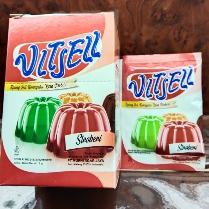 

JELLY STRAWBERRY VITJELL 6gr ISI 12( 1 KOTAK)