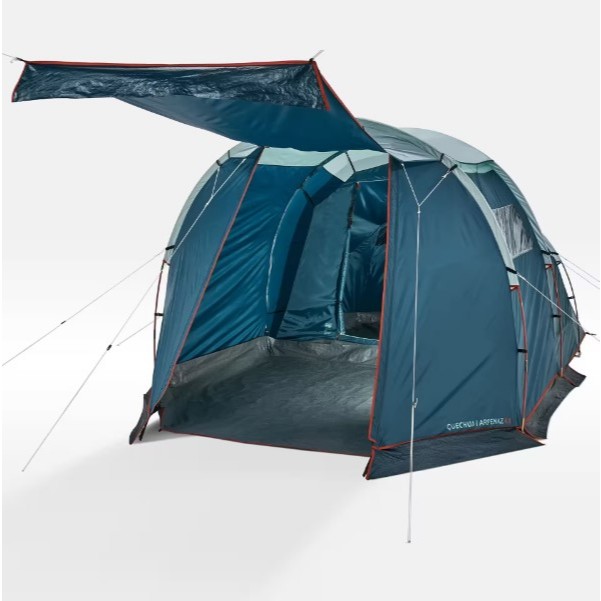 PROMO QUECHUA Tenda Arpenaz 4.1 Kemah Keluarga 4 Orang - 1 Ruang Tidur - Hijau