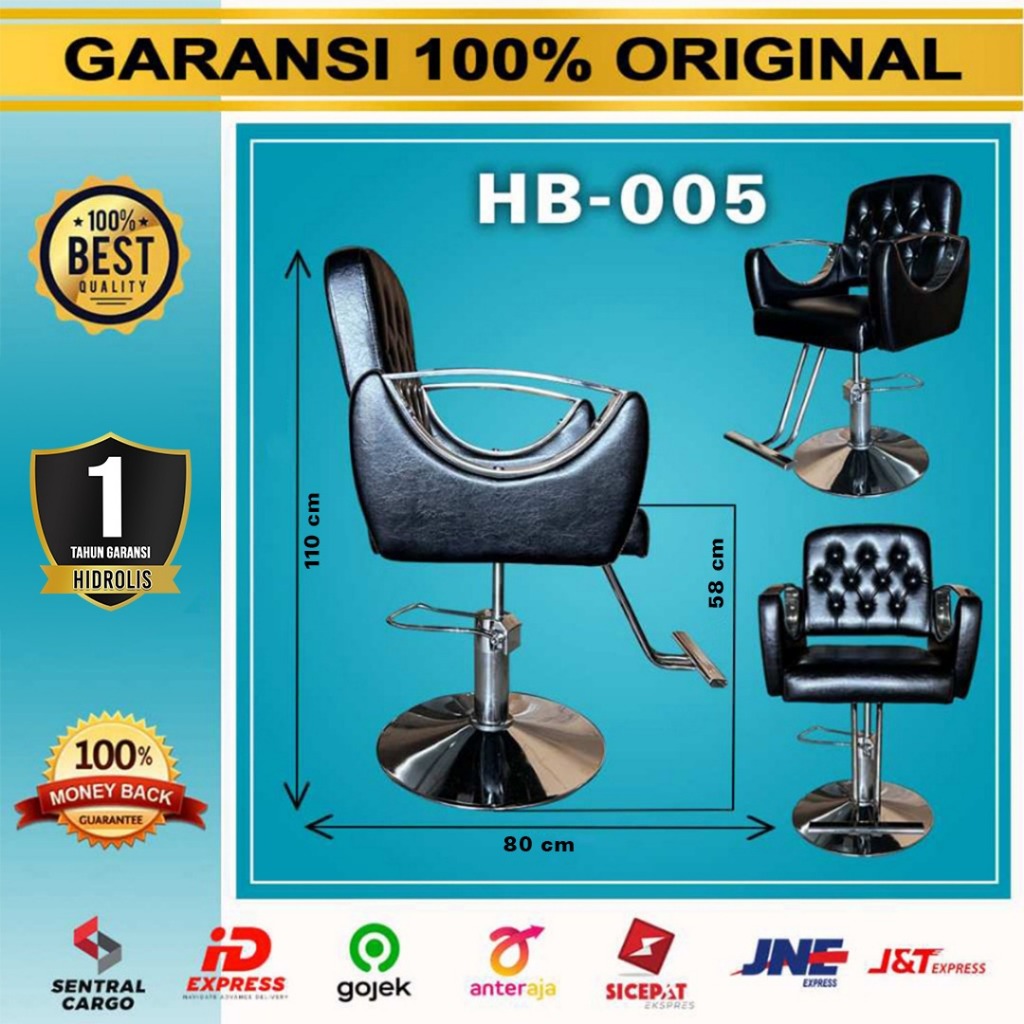Kursi Hidrolik HB - 005 Salon Kursi Barber dan Salon Barbershop Chair Furniture Pangkas