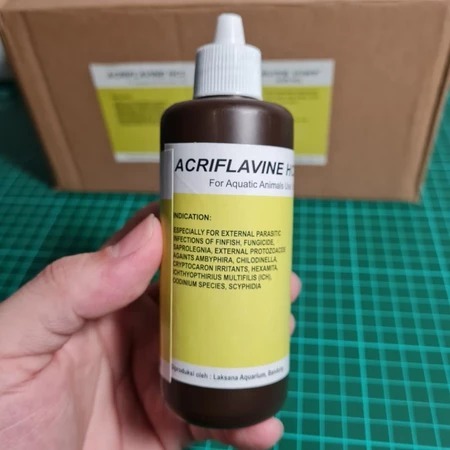 obat cair ikan hias cupang guppy Acrivlafine Acriflavine HCL BPC 100ML