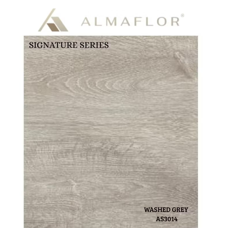 Vinyl Almafloor 3mm Washed Grey AS3014 lantai interior kantor anti rayap/Box