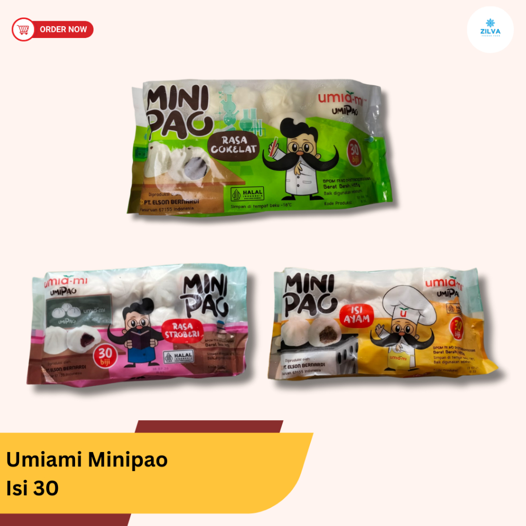 

Umiami Minipao Isi 30 Cokelat/Stroberi/Ayam