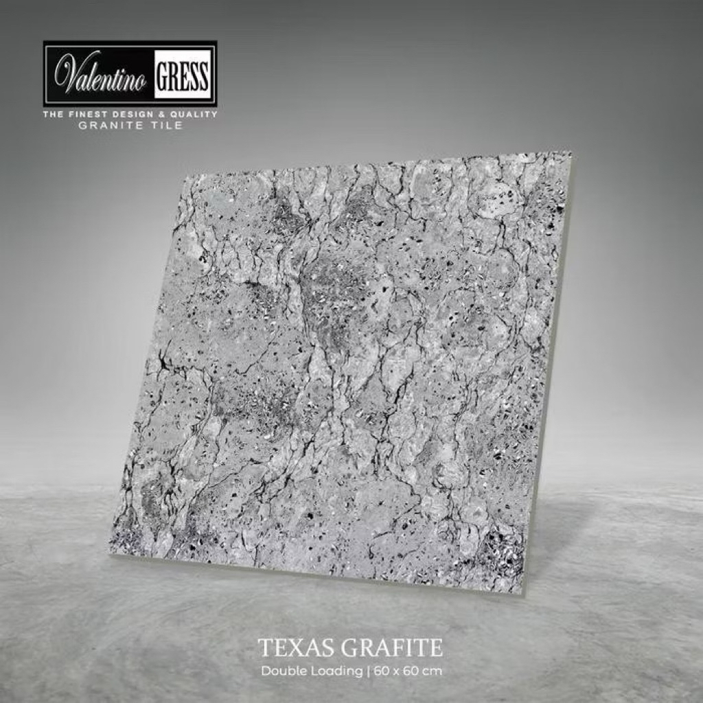 Granit Valentino Gress 60x60 Texas Grafite | Glossy/Double Loading