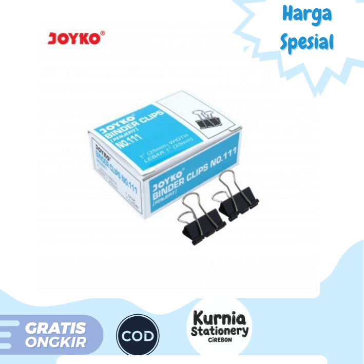 

Joyko Binder Clips all Variant Size / Binder Klip / Klip Jepitan Semua Ukuran (1 Pack)