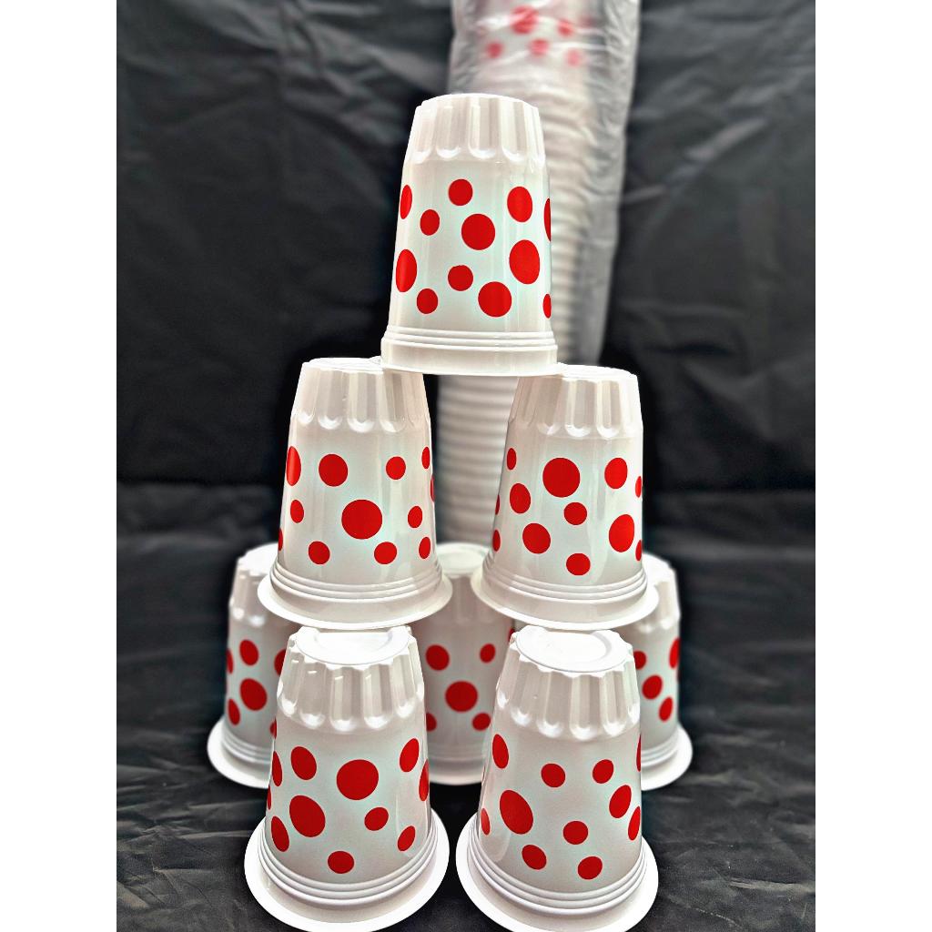 GELAS PLASTIK POLKADOT DURIAN ES BUAH ES PODENG STARINDO ISI 50 PCS