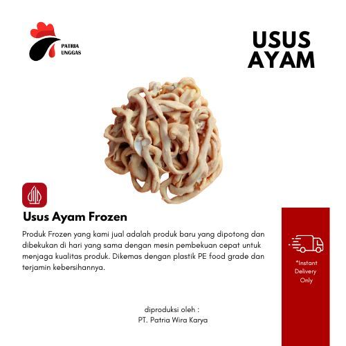 

PATRIA UNGGAS - Usus Ayam Frozen 1 KG/ 2 KG Premium Bergaransi